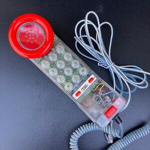 Tozai Red Transparent Light-Up Plastic Desk Phone